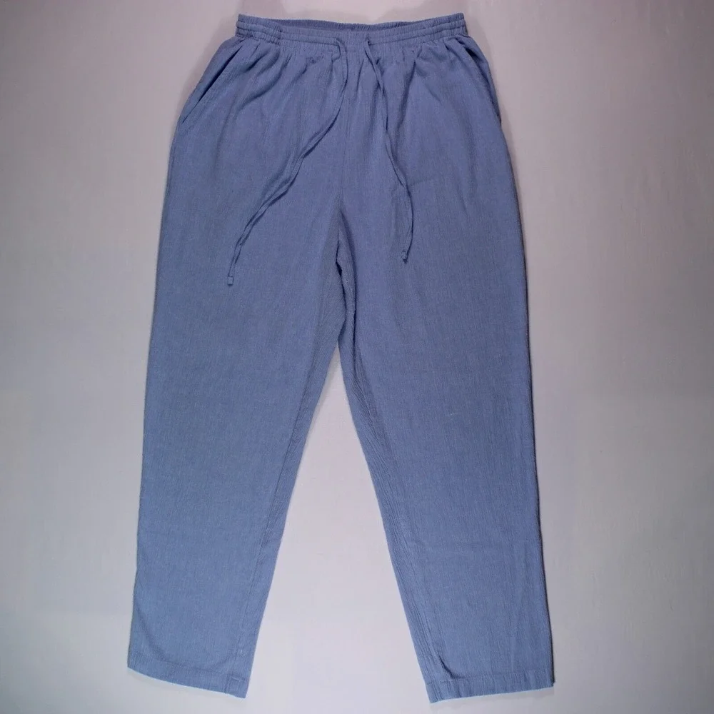Alfred Dunner Pants Womens Size 12 Blue Pull‎ On Pants  - (26.5 x 26)